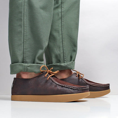 Yogi Footwear Willard Reverse Vamp Shoes, Dark Brown, Detail Shot 5