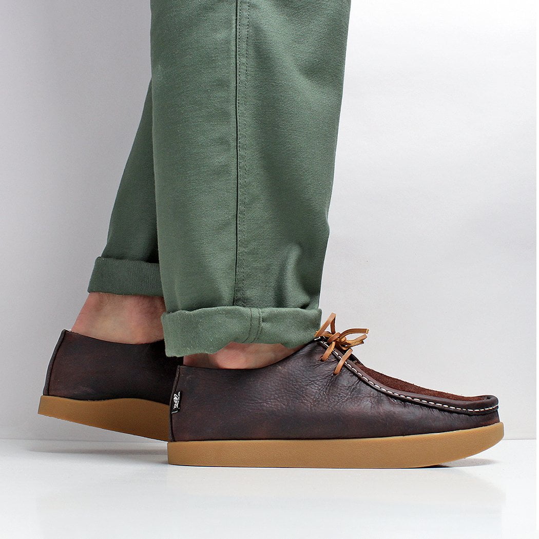 Yogi Footwear Willard Reverse Vamp Shoes, Dark Brown, Detail Shot 6